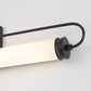 Eurofase Lighting Tellie 35" Matte Black Vanity Light With White Glass Shade