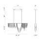Eurofase Lighting Tenda 36" Small Linear Dimmable Integrated LED Black Chandelier With Black Chain Accents