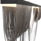 Eurofase Lighting Tenda 47" Large Linear Dimmable Integrated LED Black Chandelier With Black Chain Accents