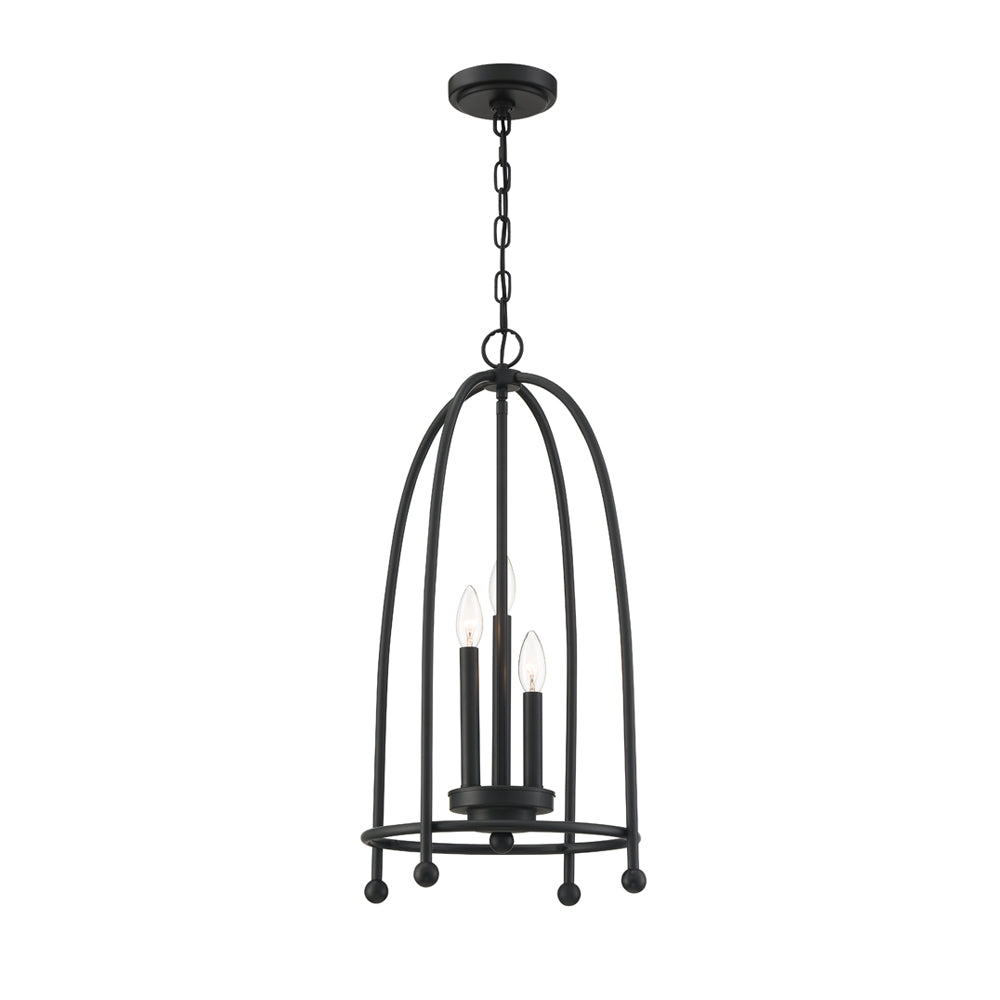 Eurofase Lighting Tesia 14" 3-Light Black Pendant Light