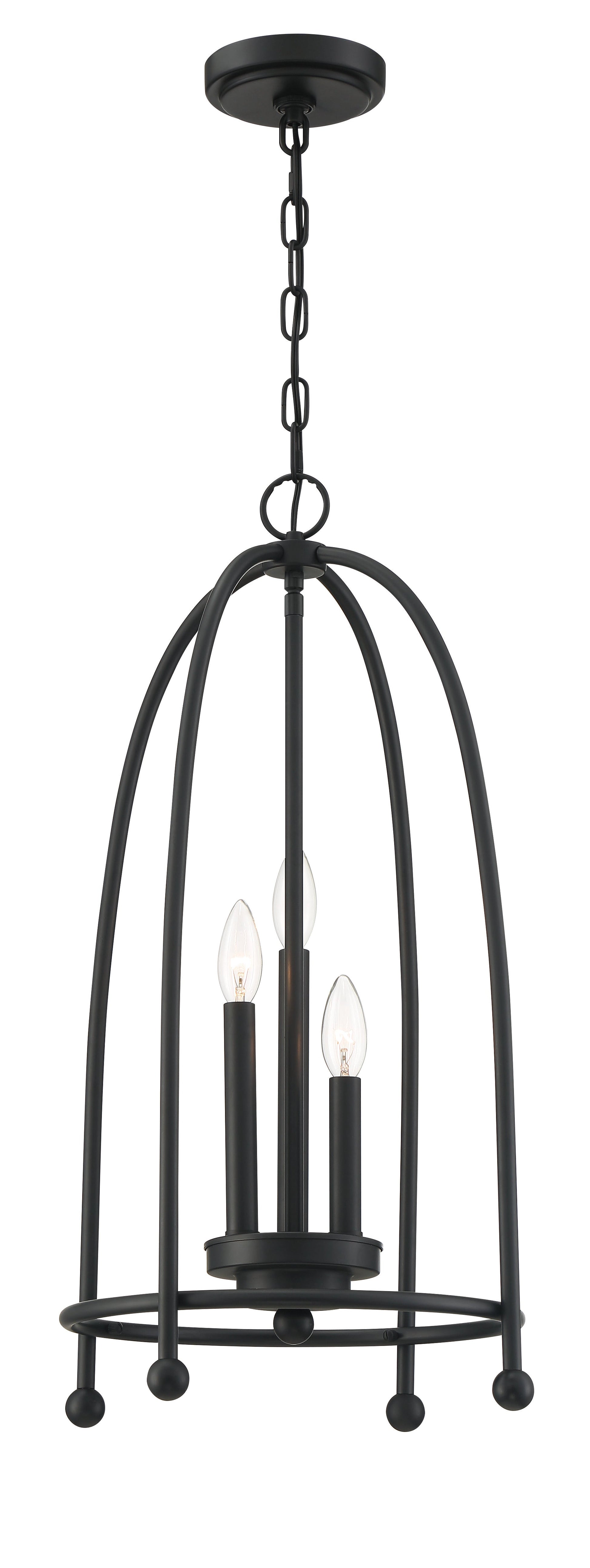 Eurofase Lighting Tesia 14" 3-Light Black Pendant Light