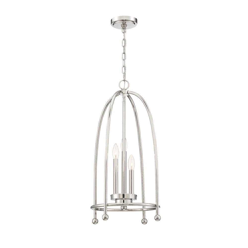 Eurofase Lighting Tesia 14" 3-Light Polished Nickel Pendant Light