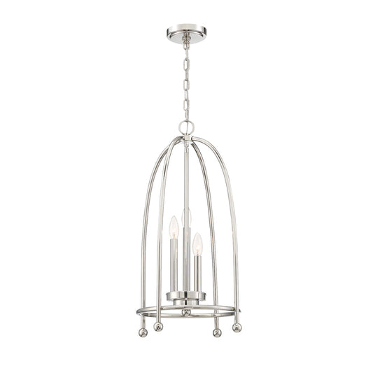 Eurofase Lighting Tesia 14" 3-Light Polished Nickel Pendant Light