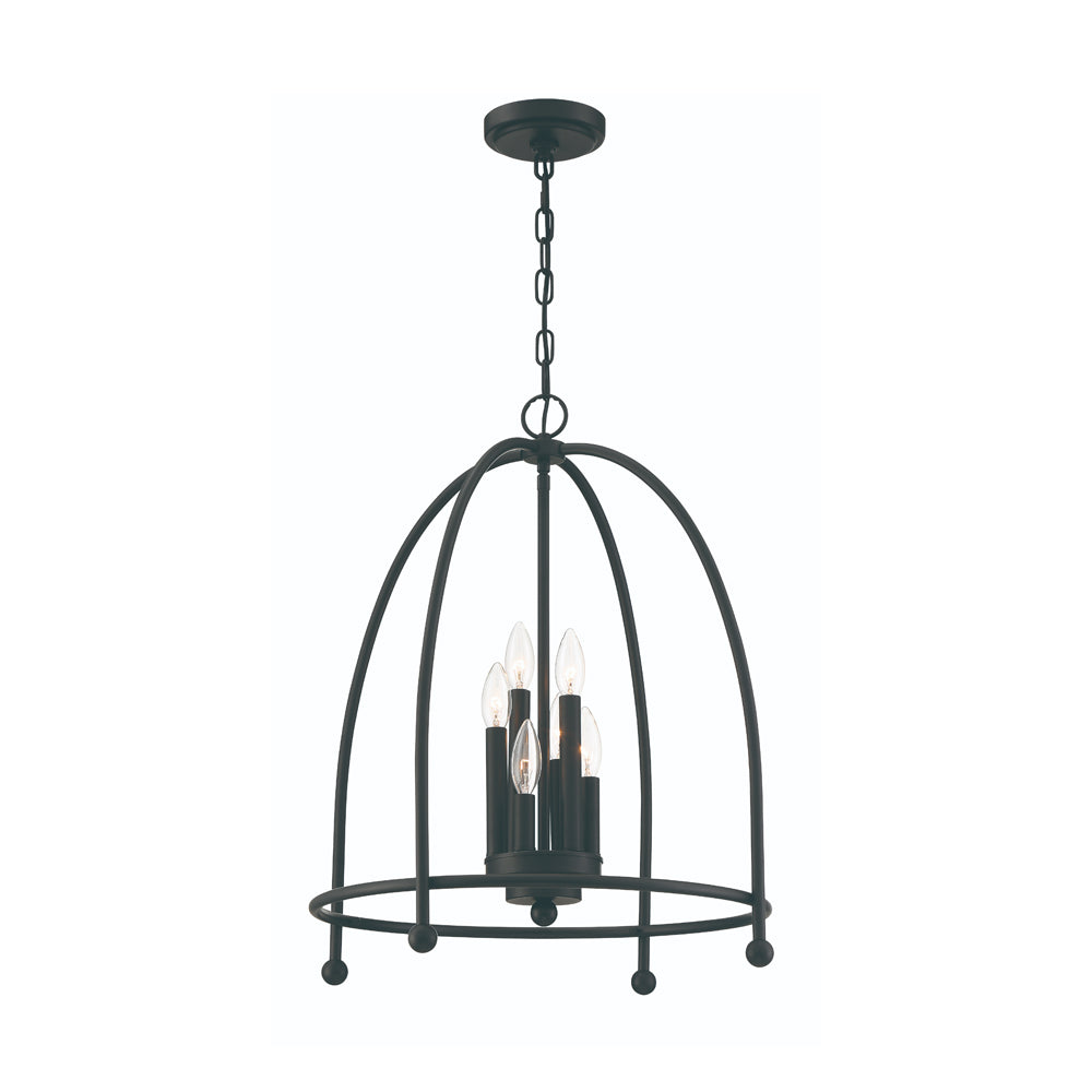 Eurofase Lighting Tesia 20" 6-Light Black Pendant Light