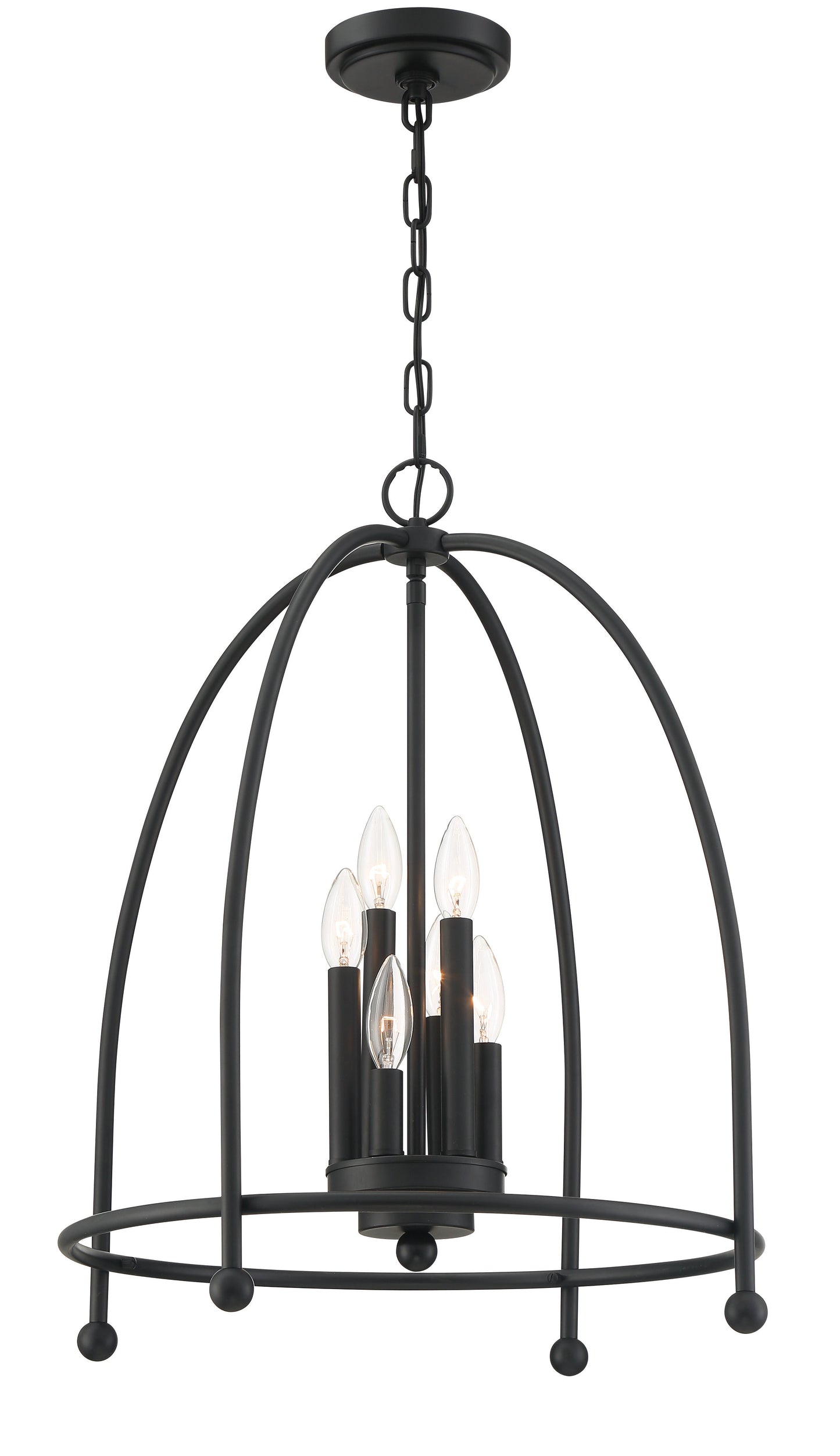 Eurofase Lighting Tesia 20" 6-Light Black Pendant Light