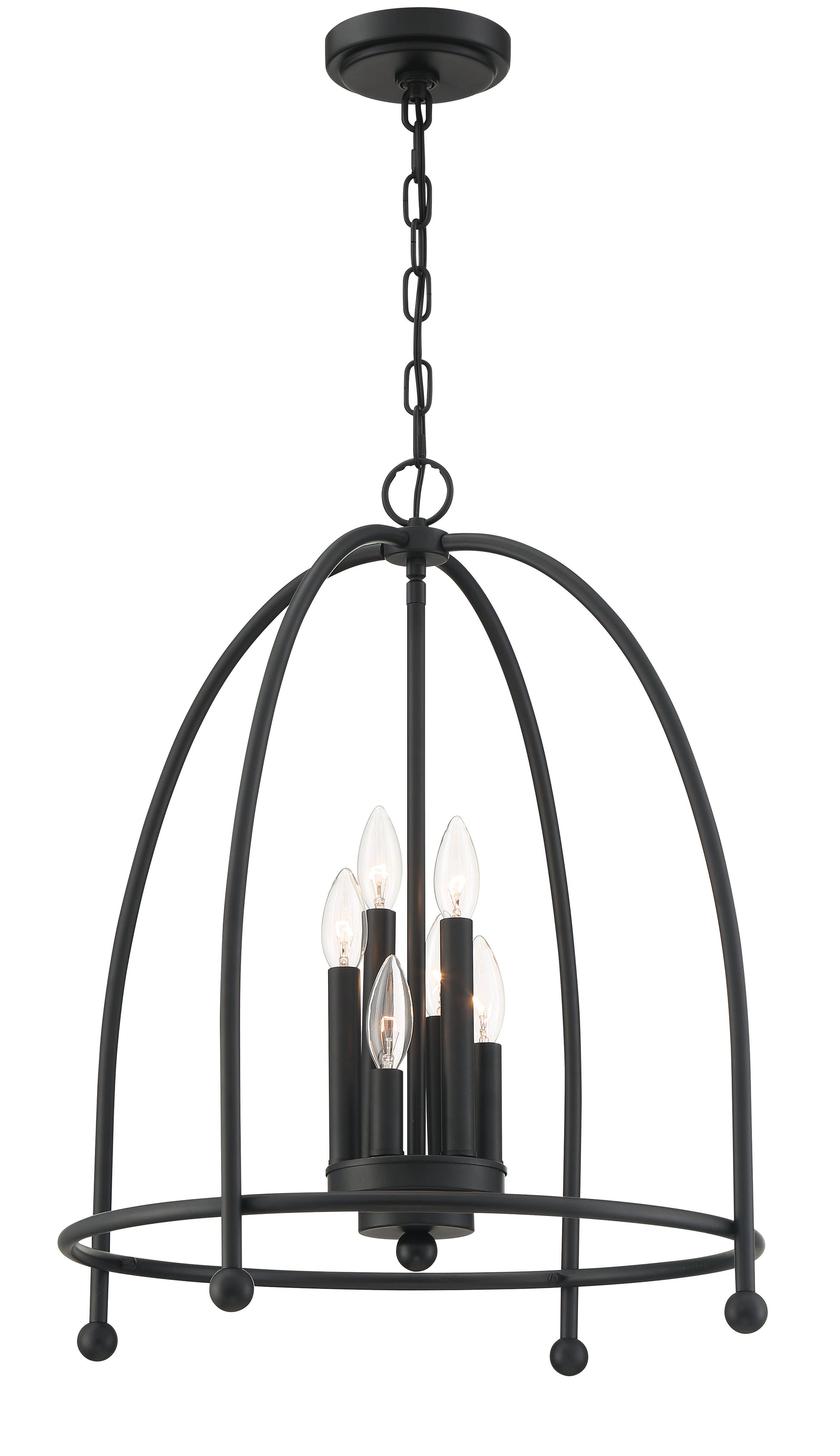 Eurofase Lighting Tesia 20" 6-Light Black Pendant Light