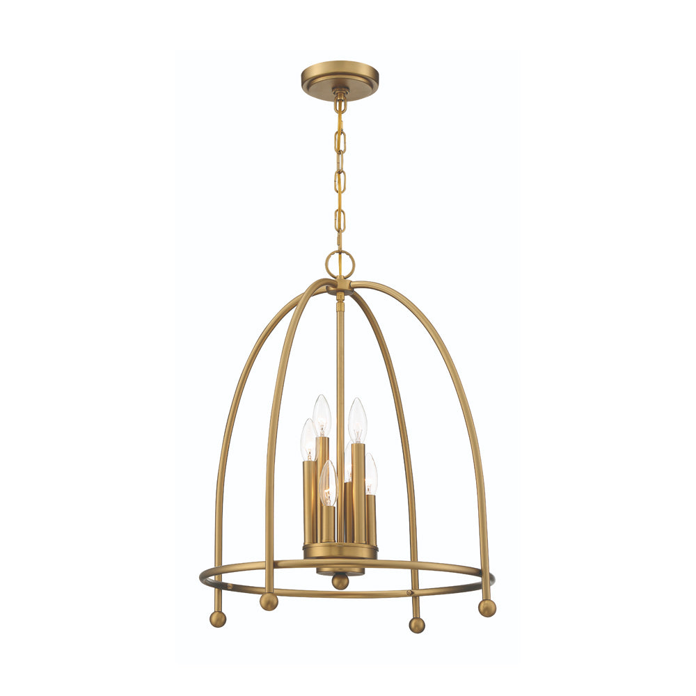 Eurofase Lighting Tesia 20" 6-Light Brass Pendant Light