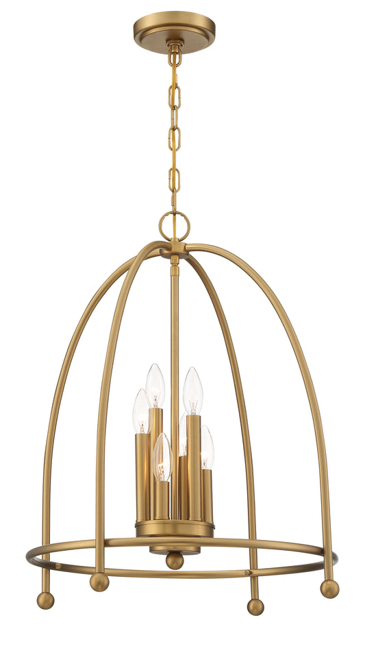 Eurofase Lighting Tesia 20" 6-Light Brass Pendant Light