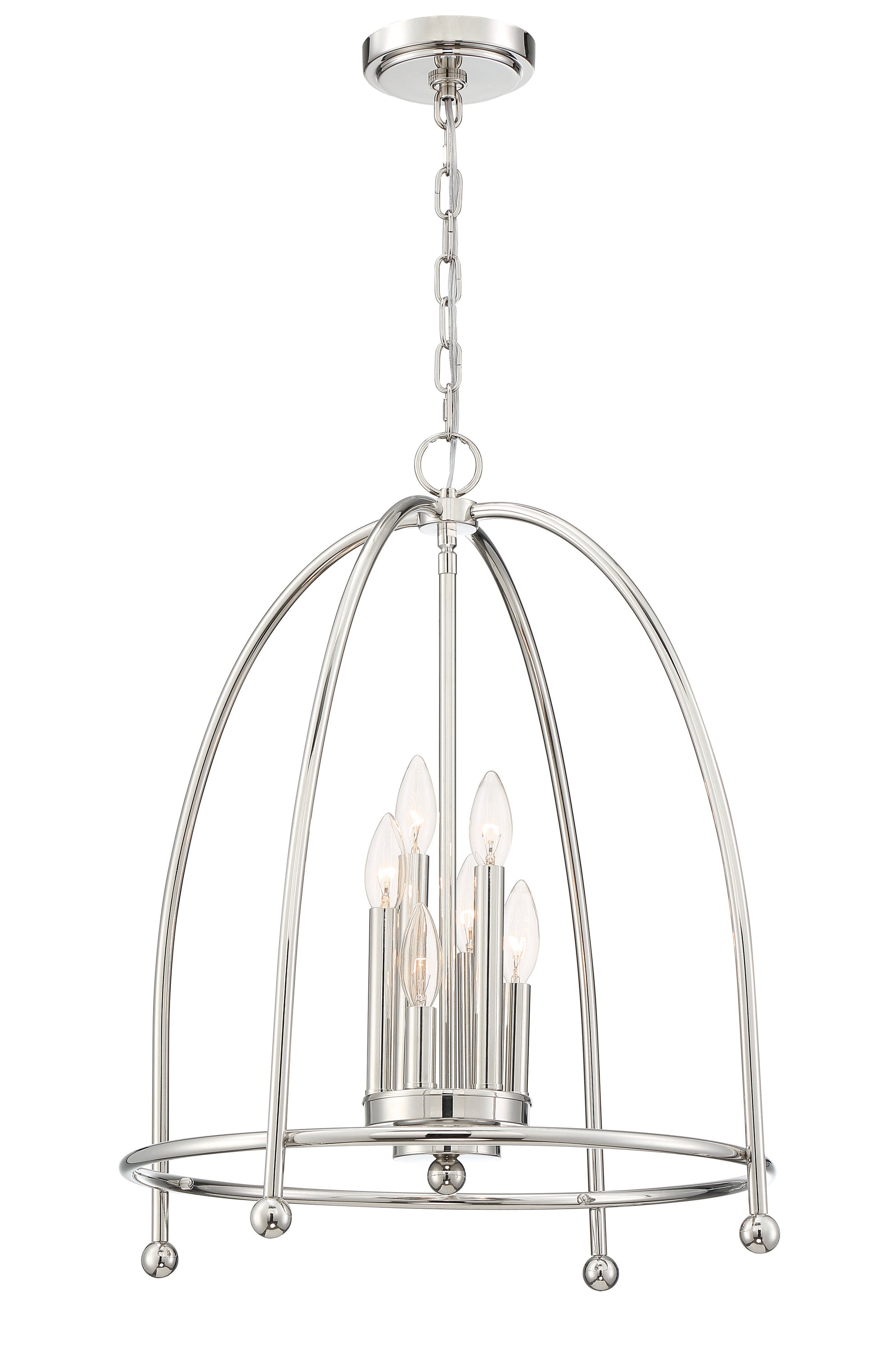 Eurofase Lighting Tesia 20" 6-Light Polished Nickel Pendant Light