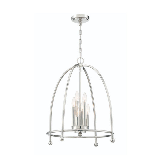 Eurofase Lighting Tesia 20" 6-Light Polished Nickel Pendant Light