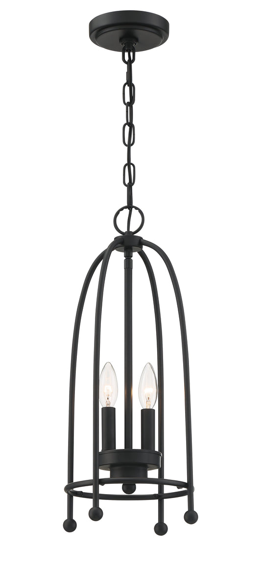 Eurofase Lighting Tesia 9" 2-Light Black Pendant Light