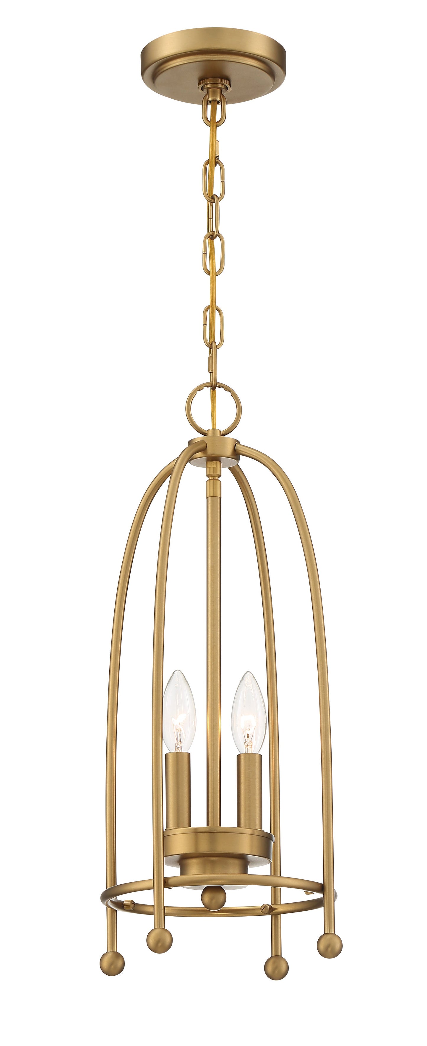 Eurofase Lighting Tesia 9" 2-Light Brass Pendant Light