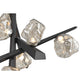 Eurofase Lighting Thorah 36" 10-Light Integrated LED Amber Glass Shade Matte Graphite Chandelier