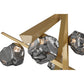 Eurofase Lighting Thorah 36" 10-Light Integrated LED Smoke Glass Shade Matte Gold Chandelier