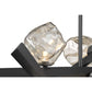 Eurofase Lighting Thorah 59" 9-Light Integrated LED Amber Glass Shade Matte Graphite Linear Chandelier