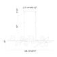 Eurofase Lighting Thorah 59" 9-Light Integrated LED Smoke Glass Shade Matte Gold Linear Chandelier