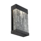 Eurofase Lighting Tiffany 11" 1-Light Integrated LED Clear Glass Shade Powder Coat Black Outdoor Wall Sconce