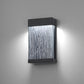 Eurofase Lighting Tiffany 11" 1-Light Integrated LED Clear Glass Shade Powder Coat Black Outdoor Wall Sconce