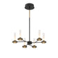 Eurofase Lighting Torcia 24" 6-Light Dimmable Integrated LED Matte Black Pendant Light
