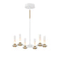 Eurofase Lighting Torcia 24" 6-Light Dimmable Integrated LED Matte White Pendant Light
