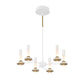 Eurofase Lighting Torcia 24" 6-Light Dimmable Integrated LED Matte White Pendant Light