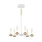 Eurofase Lighting Torcia 24" 6-Light Dimmable Integrated LED Matte White Pendant Light
