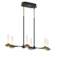 Eurofase Lighting Torcia 31" 6-Light Dimmable Integrated LED Matte Black Chandelier