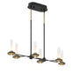 Eurofase Lighting Torcia 31" 6-Light Dimmable Integrated LED Matte Black Chandelier