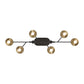 Eurofase Lighting Torcia 31" 6-Light Dimmable Integrated LED Matte Black Chandelier