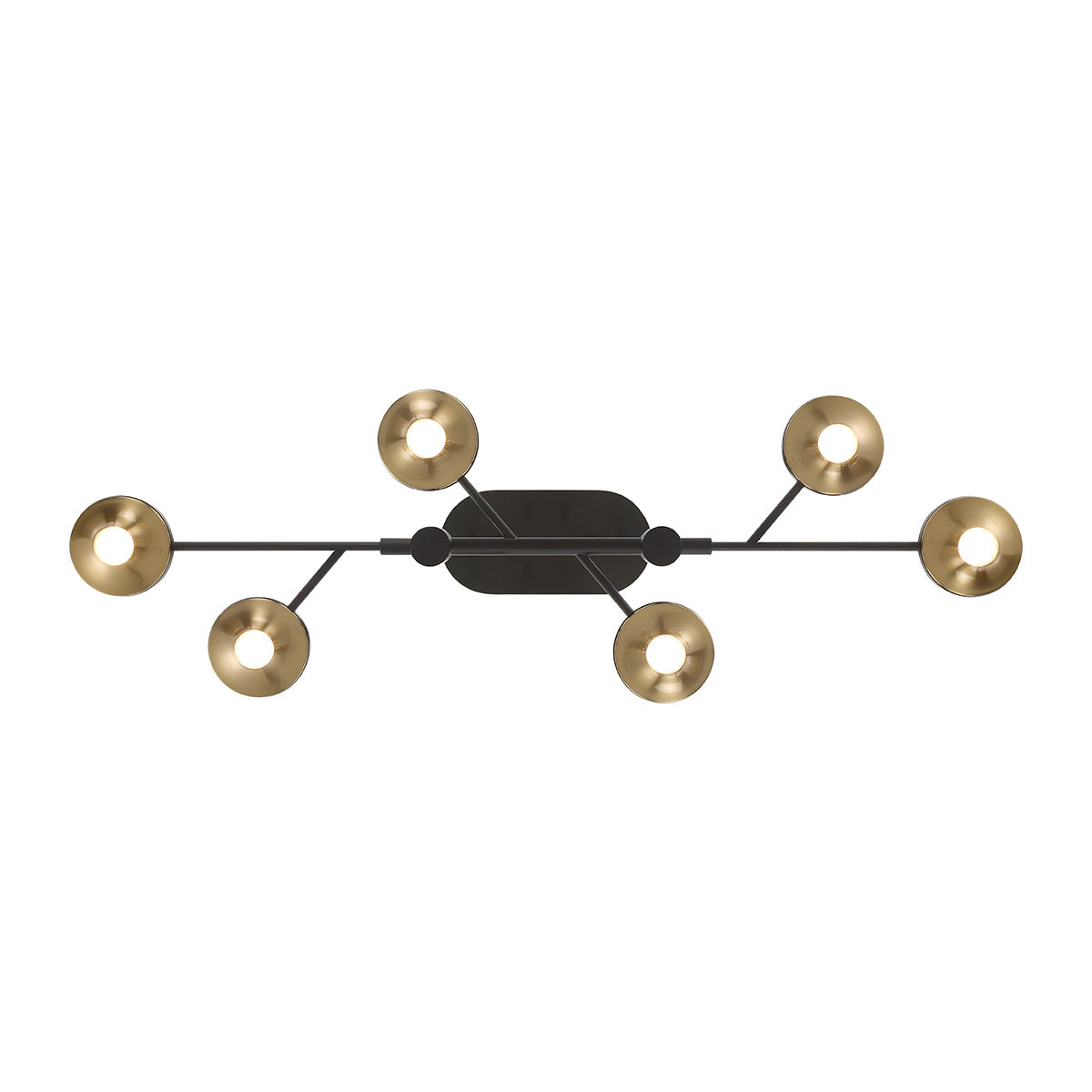 Eurofase Lighting Torcia 31" 6-Light Dimmable Integrated LED Matte Black Chandelier