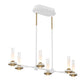 Eurofase Lighting Torcia 31" 6-Light Dimmable Integrated LED Matte White Chandelier
