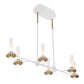 Eurofase Lighting Torcia 31" 6-Light Dimmable Integrated LED Matte White Chandelier