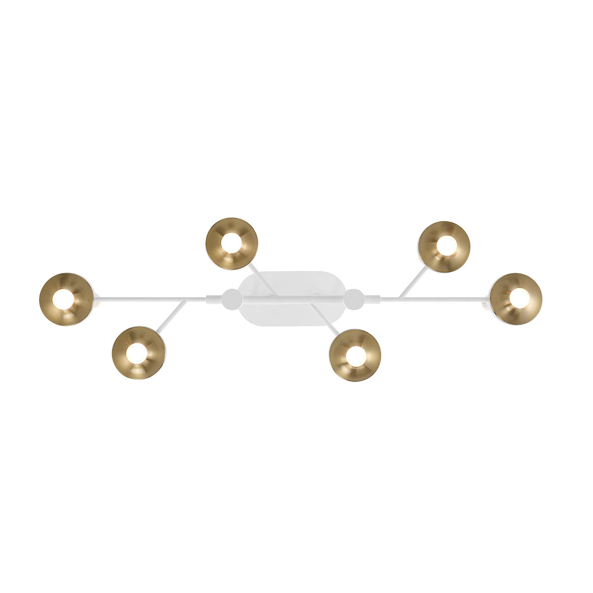 Eurofase Lighting Torcia 31" 6-Light Dimmable Integrated LED Matte White Chandelier