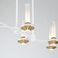 Eurofase Lighting Torcia 31" 6-Light Dimmable Integrated LED Matte White Chandelier