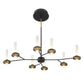 Eurofase Lighting Torcia 36" 8-Light Dimmable Integrated LED Matte Black Chandelier