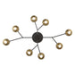 Eurofase Lighting Torcia 36" 8-Light Dimmable Integrated LED Matte Black Chandelier