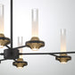 Eurofase Lighting Torcia 36" 8-Light Dimmable Integrated LED Matte Black Chandelier