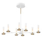 Eurofase Lighting Torcia 36" 8-Light Dimmable Integrated LED Matte White Chandelier