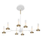 Eurofase Lighting Torcia 36" 8-Light Dimmable Integrated LED Matte White Chandelier