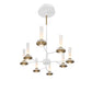 Eurofase Lighting Torcia 36" 8-Light Dimmable Integrated LED Matte White Chandelier