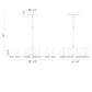 Eurofase Lighting Torcia 36" 8-Light Dimmable Integrated LED Matte White Chandelier