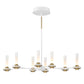 Eurofase Lighting Torcia 36" 8-Light Dimmable Integrated LED Matte White Chandelier