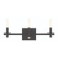Eurofase Lighting Torna 24" 3-Light Dimmable LED Matte Black Metal Bath Bar With Frosted Acrylic Shades