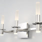 Eurofase Lighting Torna 24" 3-Light Dimmable LED Polished Nickel Metal Bath Bar With Frosted Acrylic Shades