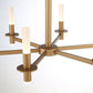 Eurofase Lighting Torna 28" 6-Light Round Dimmable LED Gold Metal Chandelier With Frosted Acrylic Shades