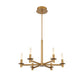 Eurofase Lighting Torna 28" 6-Light Round Dimmable LED Gold Metal Chandelier With Frosted Acrylic Shades