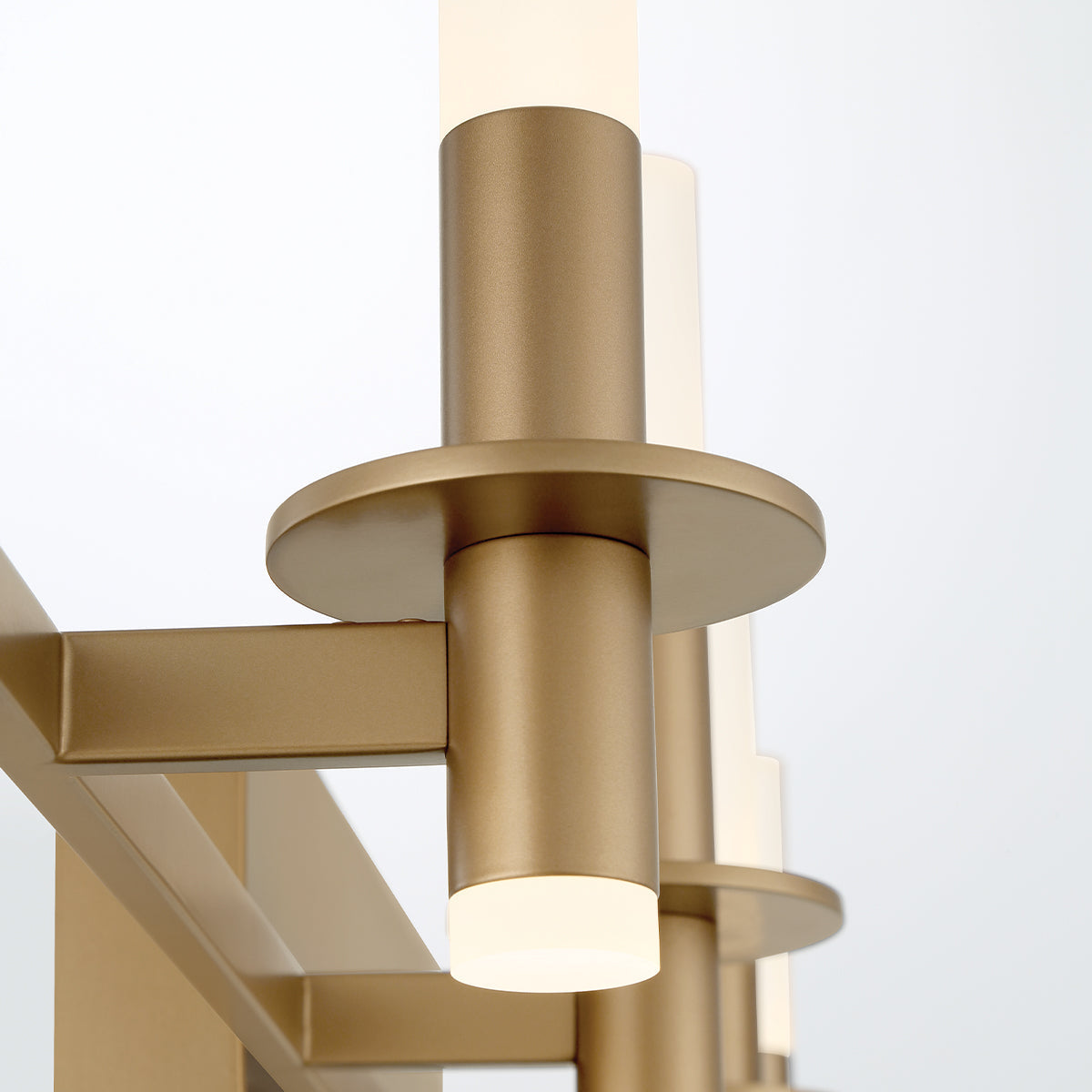 Eurofase Lighting Torna 36" 4-Light Dimmable LED Gold Metal Bath Bar With Frosted Acrylic Shades