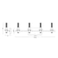 Eurofase Lighting Torna 36" 4-Light Dimmable LED Gold Metal Bath Bar With Frosted Acrylic Shades