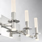 Eurofase Lighting Torna 36" 4-Light Dimmable LED Polished Nickel Metal Bath Bar With Frosted Acrylic Shades