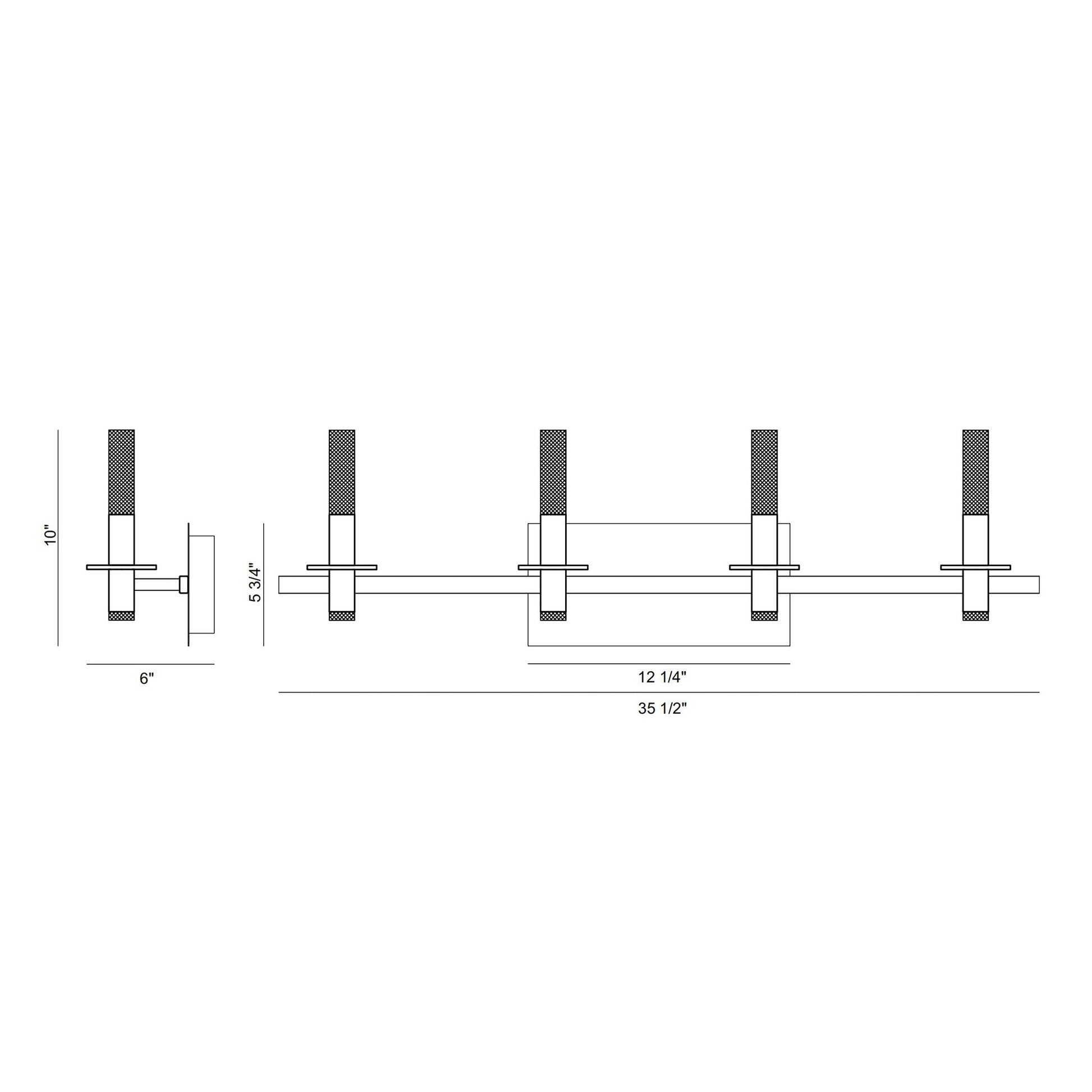 Eurofase Lighting Torna 36" 4-Light Dimmable LED Polished Nickel Metal Bath Bar With Frosted Acrylic Shades